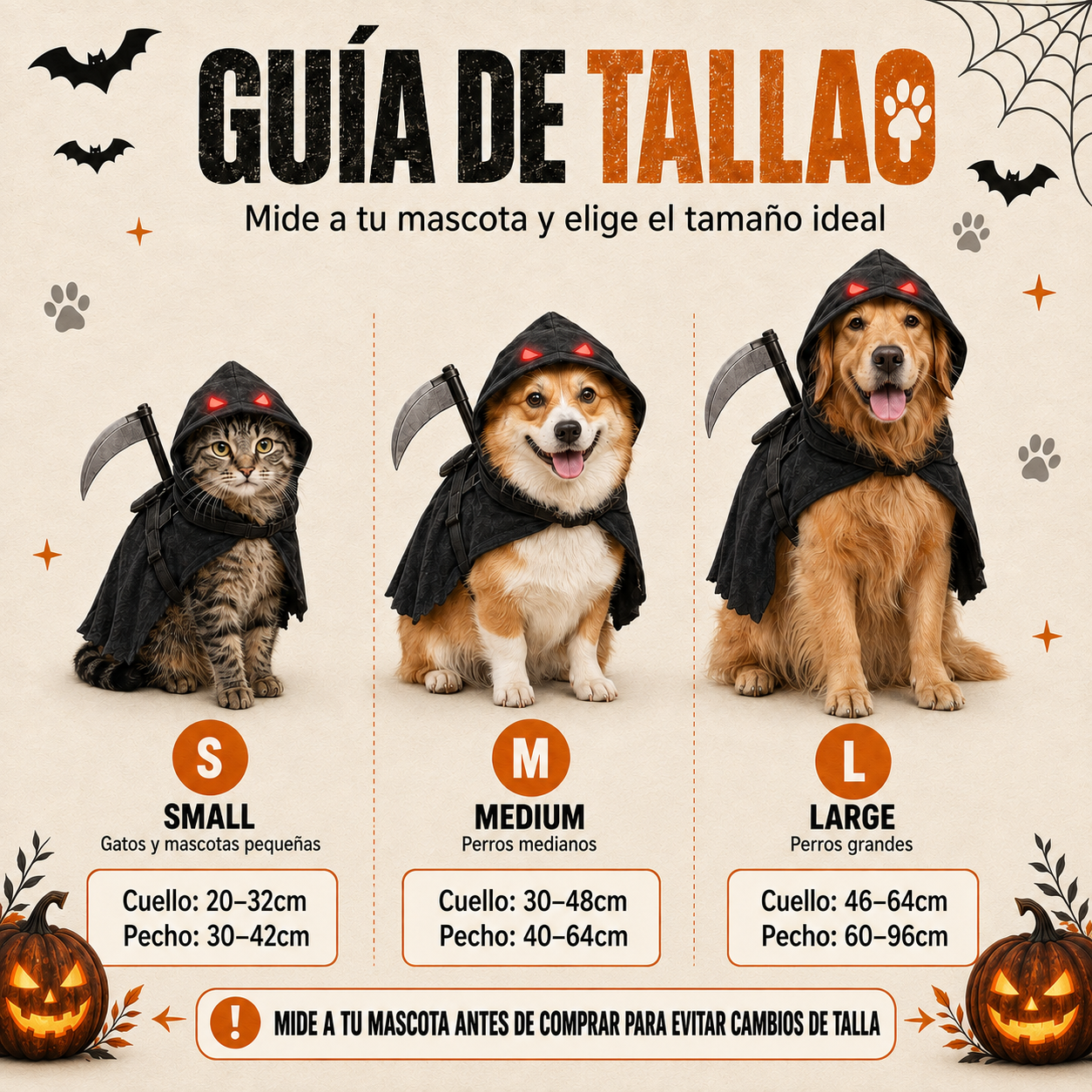 Disfraz de Halloween para Mascotas